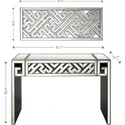 New 🛒 Becket 16 in. Clear Rectangular Glass Console Table with Mirror by Camden Isle 😉 -Outlet Camden Isle Store clear camden isle console tables 86650 76 1000