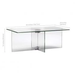 Hot Sale 🎉 Gehry 42 in. Clear Large Rectangle Glass Coffee Table by Meyer&Cross 💯 12 Hot Sale 🎉 Gehry 42 in. Clear Large Rectangle Glass Coffee Table by Meyer&Cross 💯 -Outlet Camden Isle Store clear glass meyer cross coffee tables ct0049 1f 1000