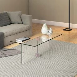 Hot Sale 🎉 Gehry 42 in. Clear Large Rectangle Glass Coffee Table by Meyer&Cross 💯 11 Hot Sale 🎉 Gehry 42 in. Clear Large Rectangle Glass Coffee Table by Meyer&Cross 💯 -Outlet Camden Isle Store clear glass meyer cross coffee tables ct0049 4f 1000