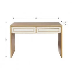 Best deal ⌛ Virginia 48 in. Gold Rectangle Mirrored Glass Console Table with Drawers by Camden Isle 😀 -Outlet Camden Isle Store gold camden isle console tables 86460 44 1000