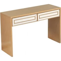 Best deal ⌛ Virginia 48 in. Gold Rectangle Mirrored Glass Console Table with Drawers by Camden Isle 😀 -Outlet Camden Isle Store gold camden isle console tables 86460 4f 1000
