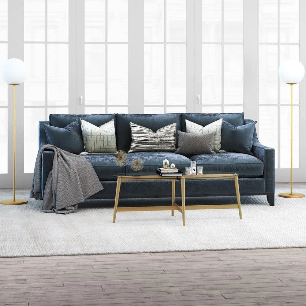 Outlet 😍 Olson 51 in. Gold Large Oval Glass Coffee Table by Meyer&Cross 🌟 8 Outlet 😍 Olson 51 in. Gold Large Oval Glass Coffee Table by Meyer&Cross 🌟 - Image 6