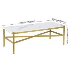 Best deal 🥰 Braxton 46 in. Gold Rectangle Faux Marble Coffee Table by Meyer&Cross ✔️ 14 Best deal 🥰 Braxton 46 in. Gold Rectangle Faux Marble Coffee Table by Meyer&Cross ✔️ -Outlet Camden Isle Store gold meyer cross coffee tables ct0865 44 1000