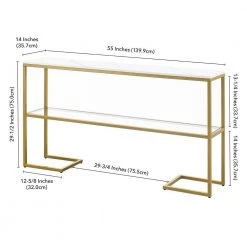 New 😍 Errol 55 in. Gold Rectangle Faux Marble Console Table with Storage by Meyer&Cross 🔔 19 New 😍 Errol 55 in. Gold Rectangle Faux Marble Console Table with Storage by Meyer&Cross 🔔 -Outlet Camden Isle Store gold meyer cross console tables at1326 fa 1000