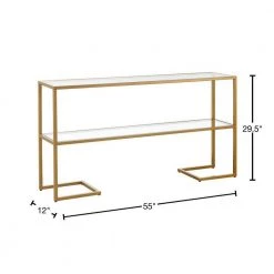 Coupon ๐ Errol 55 in. Gold Rectangle Glass Console Table with Storage by Meyer&Cross ๐ 13 Coupon ๐ Errol 55 in. Gold Rectangle Glass Console Table with Storage by Meyer&Cross ๐ -Outlet Camden Isle Store gold meyer cross console tables at1328 40 1000