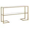 Coupon 😍 Errol 55 in. Gold Rectangle Glass Console Table with Storage by Meyer&Cross 👍 -Outlet Camden Isle Store gold meyer cross console tables at1328 64 1000