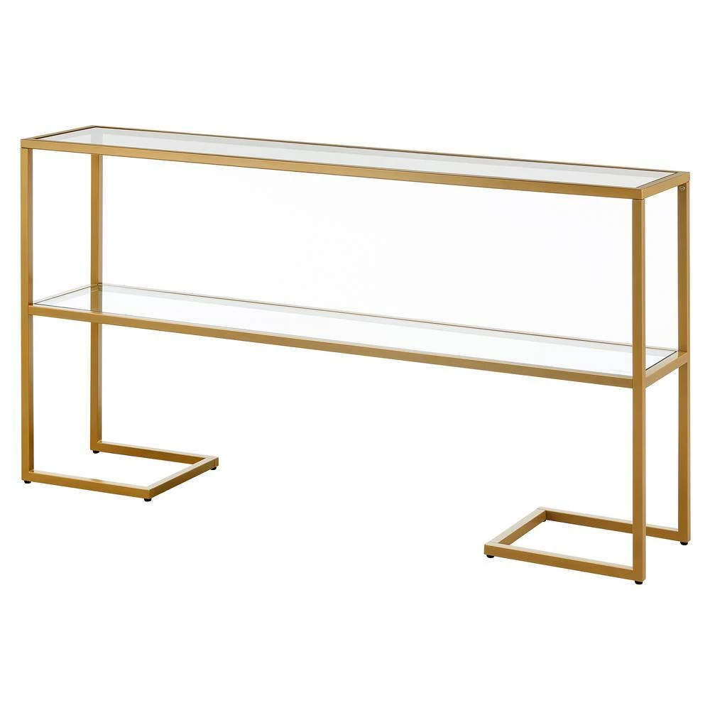 Coupon ๐ Errol 55 in. Gold Rectangle Glass Console Table with Storage by Meyer&Cross ๐ 4 Coupon ๐ Errol 55 in. Gold Rectangle Glass Console Table with Storage by Meyer&Cross ๐ - Image 2
