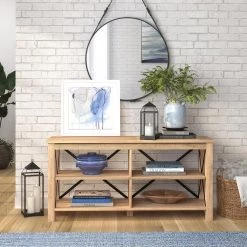 Best Sale 😉 Sawyer 50 in. Golden Oak TV Stand Fits TVs up to 55 in. by Meyer&Cross 😉 -Outlet Camden Isle Store golden oak meyer cross tv stands tv0841 31 1000