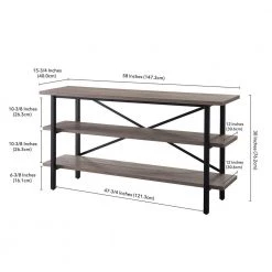 Brand new 🧨 Holloway Wood 58 in. TV Stand in Gray Oak Finish by Meyer&Cross 🥰 -Outlet Camden Isle Store gray oak meyer cross tv stands tv0399 fa 1000