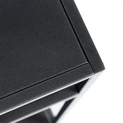 Best Sale 🧨 Sivil 55 in. Gunmetal Gray Rectangle Metal Console Table with Metal Shelves by Meyer&Cross ❤️ -Outlet Camden Isle Store gunmental gray meyer cross console tables at0955 4f 1000