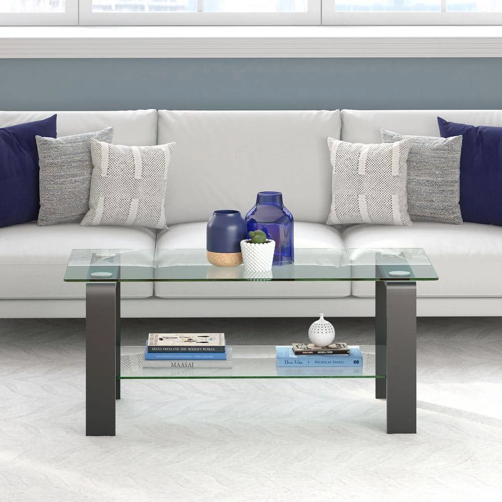 Deals 🌟 Asta 40 in. Gunmetal Gray Rectangle Glass Coffee Table by Meyer&Cross 😉 11 Deals 🌟 Asta 40 in. Gunmetal Gray Rectangle Glass Coffee Table by Meyer&Cross 😉 - Image 9