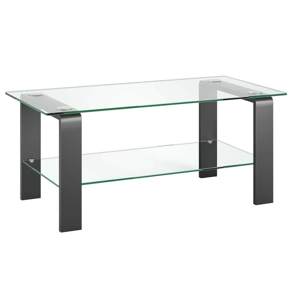 Deals 🌟 Asta 40 in. Gunmetal Gray Rectangle Glass Coffee Table by Meyer&Cross 😉 3 Deals 🌟 Asta 40 in. Gunmetal Gray Rectangle Glass Coffee Table by Meyer&Cross 😉