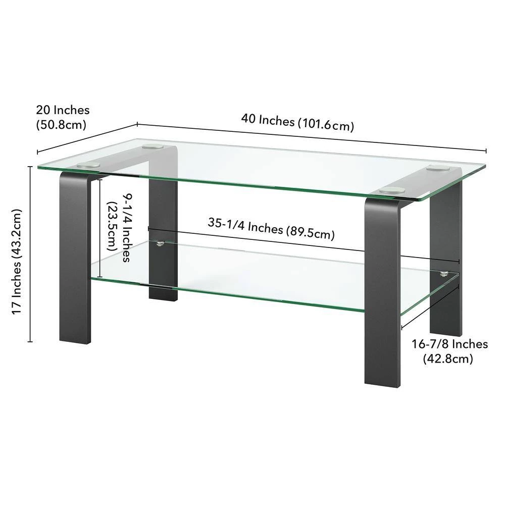 Deals 🌟 Asta 40 in. Gunmetal Gray Rectangle Glass Coffee Table by Meyer&Cross 😉 10 Deals 🌟 Asta 40 in. Gunmetal Gray Rectangle Glass Coffee Table by Meyer&Cross 😉 - Image 8