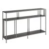 Hot Sale โญ Cortland 48 in. Gunmetal Gray Rectangle Metal Console Table with Metal Shelves by Meyer&Cross ๐ 2 Hot Sale โญ Cortland 48 in. Gunmetal Gray Rectangle Metal Console Table with Metal Shelves by Meyer&Cross ๐ -Outlet Camden Isle Store gunmetal gray meyer cross console tables at0913 64 1000