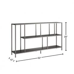 Coupon 🥰 Winthrop 52 in. Gunmetal Gray Rectangle Metal Console Table by Meyer&Cross 💯 -Outlet Camden Isle Store gunmetal gray meyer cross console tables at0915 40 1000