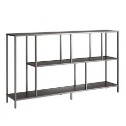 Coupon 🥰 Winthrop 52 in. Gunmetal Gray Rectangle Metal Console Table by Meyer&Cross 💯