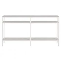 Cheap ๐งจ Sivil 55 in. Matte White Rectangle Glass Console Table with Metal Shelves by Meyer&Cross โ๏ธ 12 Cheap ๐งจ Sivil 55 in. Matte White Rectangle Glass Console Table with Metal Shelves by Meyer&Cross โ๏ธ -Outlet Camden Isle Store matte white meyer cross console tables at1034 c3 1000