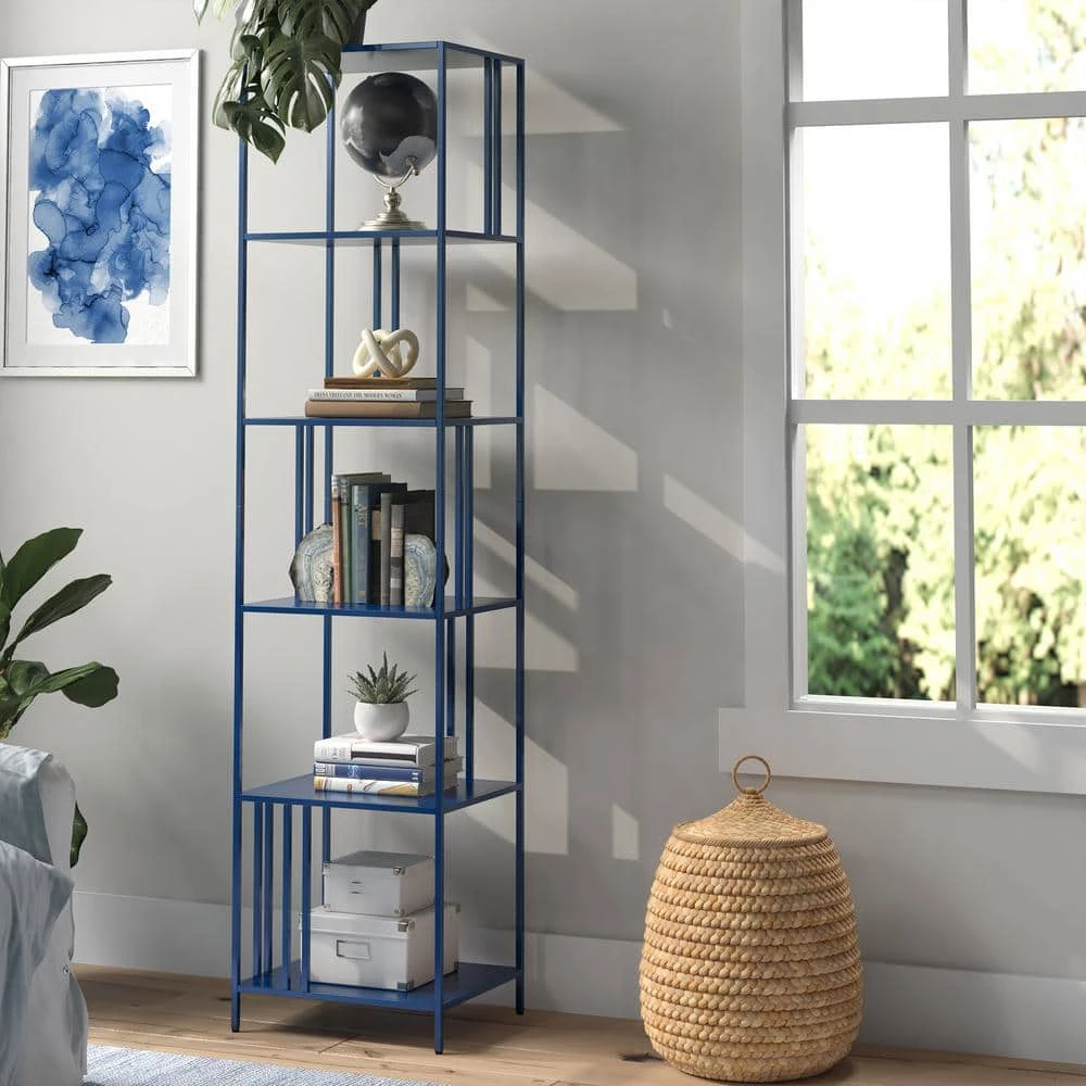 Discount 🥰 Ernest 76 in. Mykonos Blue 5-Shelf Standard Bookcase by Meyer&Cross ✨ 6 Discount 🥰 Ernest 76 in. Mykonos Blue 5-Shelf Standard Bookcase by Meyer&Cross ✨ - Image 4