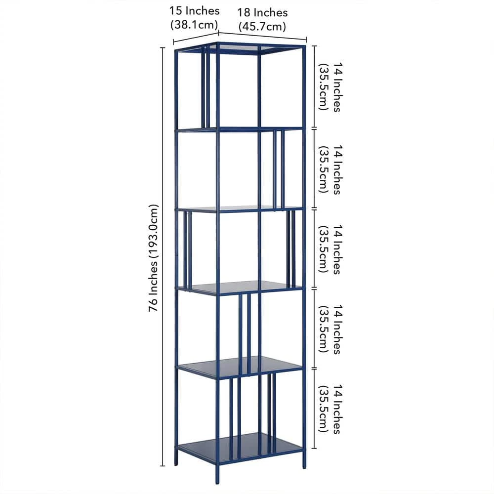 Discount 🥰 Ernest 76 in. Mykonos Blue 5-Shelf Standard Bookcase by Meyer&Cross ✨ 7 Discount 🥰 Ernest 76 in. Mykonos Blue 5-Shelf Standard Bookcase by Meyer&Cross ✨ - Image 5