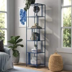 Discount 🥰 Ernest 76 in. Mykonos Blue 5-Shelf Standard Bookcase by Meyer&Cross ✨ 10 Discount 🥰 Ernest 76 in. Mykonos Blue 5-Shelf Standard Bookcase by Meyer&Cross ✨ -Outlet Camden Isle Store mykonos blue meyer cross bookcases bookshelves bk1152 4f 1000