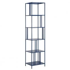 Discount ๐ฅฐ Ernest 76 in. Mykonos Blue 5-Shelf Standard Bookcase by Meyer&Cross โจ