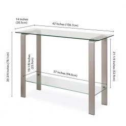 Cheapest 🤩 42 in. Nickel Standard Rectangle Glass Console Table with Storage by Meyer&Cross 👏 14 Cheapest 🤩 42 in. Nickel Standard Rectangle Glass Console Table with Storage by Meyer&Cross 👏 -Outlet Camden Isle Store nickel meyer cross console tables at0109 1f 1000