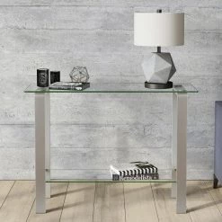 Cheapest 🤩 42 in. Nickel Standard Rectangle Glass Console Table with Storage by Meyer&Cross 👏 13 Cheapest 🤩 42 in. Nickel Standard Rectangle Glass Console Table with Storage by Meyer&Cross 👏 -Outlet Camden Isle Store nickel meyer cross console tables at0109 4f 1000