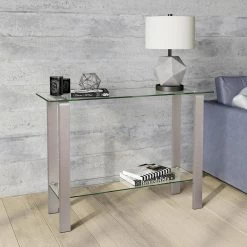 Cheapest 🤩 42 in. Nickel Standard Rectangle Glass Console Table with Storage by Meyer&Cross 👏 12 Cheapest 🤩 42 in. Nickel Standard Rectangle Glass Console Table with Storage by Meyer&Cross 👏 -Outlet Camden Isle Store nickel meyer cross console tables at0109 c3 1000