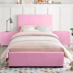 Buy ❤️ Hindes 80.5 in. Pink Twin Platform Bed by Camden Isle ⭐ 11 Buy ❤️ Hindes 80.5 in. Pink Twin Platform Bed by Camden Isle ⭐ -Outlet Camden Isle Store pink camden isle platform beds ci 86467 31 1000
