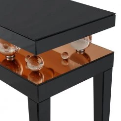 Promo 😉 Gelenau 16 in. Rose Gold Rectangular Wood Console Table by Camden Isle 🎁 -Outlet Camden Isle Store rose gold camden isle console tables 86629 4f 1000