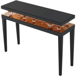 Promo 😉 Gelenau 16 in. Rose Gold Rectangular Wood Console Table by Camden Isle 🎁 -Outlet Camden Isle Store rose gold camden isle console tables 86629 c3 1000