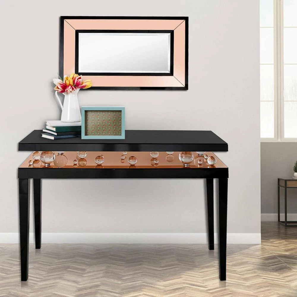 Hot Sale ❤️ Gelenau 16 in. Rose Gold Rectangular Wood Console Table with Mirror by Camden Isle ⭐ 10 Hot Sale ❤️ Gelenau 16 in. Rose Gold Rectangular Wood Console Table with Mirror by Camden Isle ⭐ - Image 8