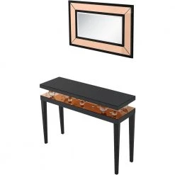 Hot Sale ❤️ Gelenau 16 in. Rose Gold Rectangular Wood Console Table with Mirror by Camden Isle ⭐ 12 Hot Sale ❤️ Gelenau 16 in. Rose Gold Rectangular Wood Console Table with Mirror by Camden Isle ⭐ -Outlet Camden Isle Store rose gold camden isle console tables 86630 c3 1000