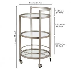 Buy ⌛ Hause Satin Nickel Bar Cart with Mirrored Shelf by Meyer&Cross ❤️ 9 Buy ⌛ Hause Satin Nickel Bar Cart with Mirrored Shelf by Meyer&Cross ❤️ -Outlet Camden Isle Store satin nickel meyer cross bar carts bc0508 1f 1000