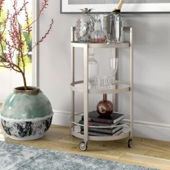 Buy ⌛ Hause Satin Nickel Bar Cart with Mirrored Shelf by Meyer&Cross ❤️ 10 Buy ⌛ Hause Satin Nickel Bar Cart with Mirrored Shelf by Meyer&Cross ❤️ -Outlet Camden Isle Store satin nickel meyer cross bar carts bc0508 31 1000