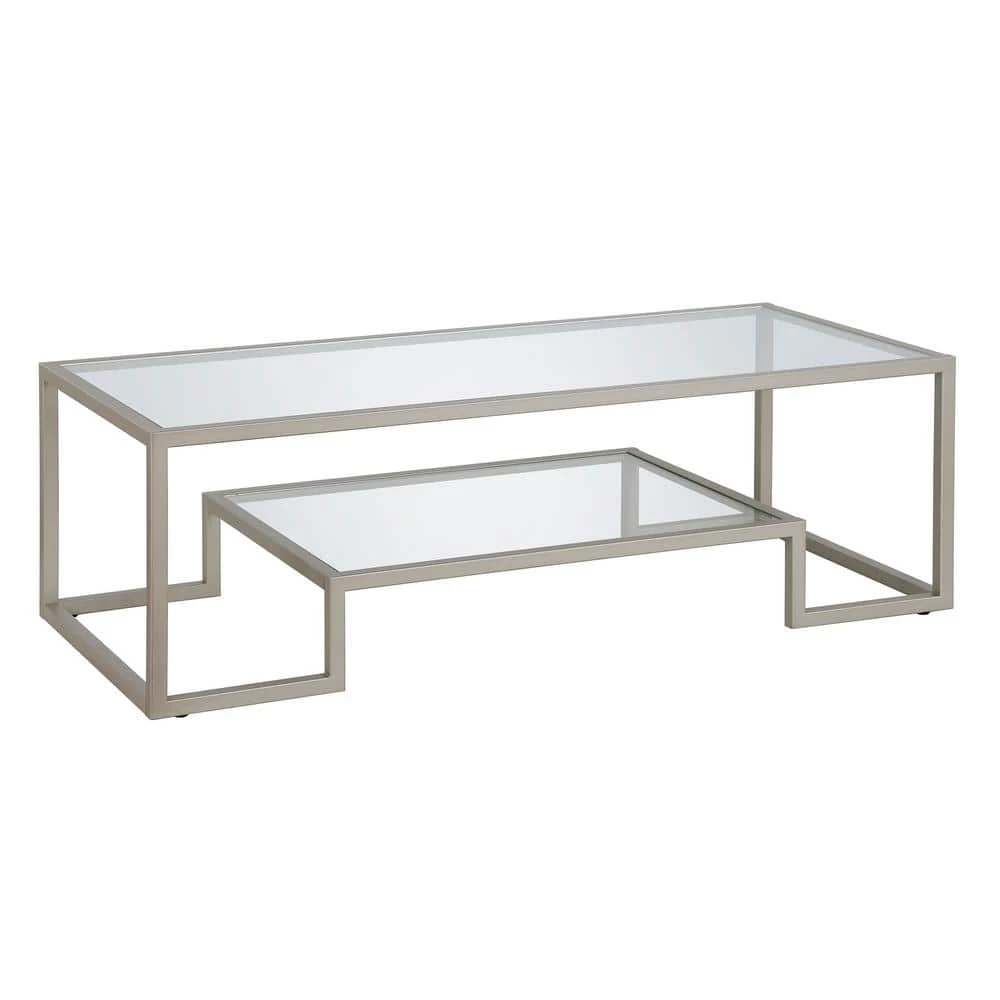 Flash Sale ๐ Athena 54 in. Satin Nickel Bronze Rectangle Glass Coffee Table by Meyer&Cross ๐ฏ 3 Flash Sale ๐ Athena 54 in. Satin Nickel Bronze Rectangle Glass Coffee Table by Meyer&Cross ๐ฏ