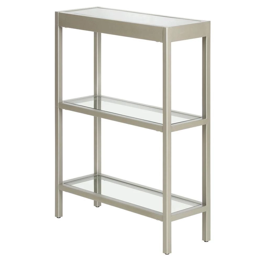 Best Sale 🌟 Alexis 22 in. Satin Nickel Rectangle Glass Console Table by Meyer&Cross 👍 8 Best Sale 🌟 Alexis 22 in. Satin Nickel Rectangle Glass Console Table by Meyer&Cross 👍 - Image 6
