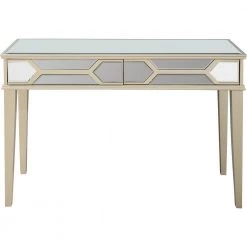 Outlet โ Keeley 48 in. Silver Rectangle Mirrored Glass Console Table with Drawers by Camden Isle ๐