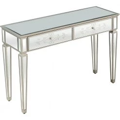 Best reviews of ✨ Miriam 47 in. Silver Rectangle Mirrored Glass Console Table with Drawers by Camden Isle 🎁 -Outlet Camden Isle Store silver camden isle console tables 86500 4f 1000