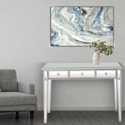 Buy ⭐ Jane 42 in. Silver Rectangle Mirrored Glass Console Table with Drawers by Camden Isle 🤩 -Outlet Camden Isle Store silver camden isle console tables 86512 31 1000