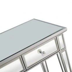 Buy ⭐ Jane 42 in. Silver Rectangle Mirrored Glass Console Table with Drawers by Camden Isle 🤩 -Outlet Camden Isle Store silver camden isle console tables 86512 76 1000