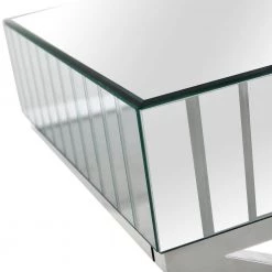 Outlet 👏 Kinney 48 in. Rectangle Silver Glass Console Table with Wall Mirror by Camden Isle 🌟 -Outlet Camden Isle Store silver camden isle console tables 86531 44 1000