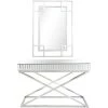 Outlet 👏 Kinney 48 in. Rectangle Silver Glass Console Table with Wall Mirror by Camden Isle 🌟 1 Outlet 👏 Kinney 48 in. Rectangle Silver Glass Console Table with Wall Mirror by Camden Isle 🌟 -Outlet Camden Isle Store silver camden isle console tables 86531 64 1000