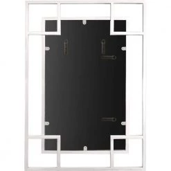 Outlet 👏 Kinney 48 in. Rectangle Silver Glass Console Table with Wall Mirror by Camden Isle 🌟 -Outlet Camden Isle Store silver camden isle console tables 86531 76 1000