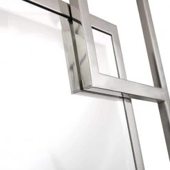 Outlet 👏 Kinney 48 in. Rectangle Silver Glass Console Table with Wall Mirror by Camden Isle 🌟 -Outlet Camden Isle Store silver camden isle console tables 86531 fa 1000