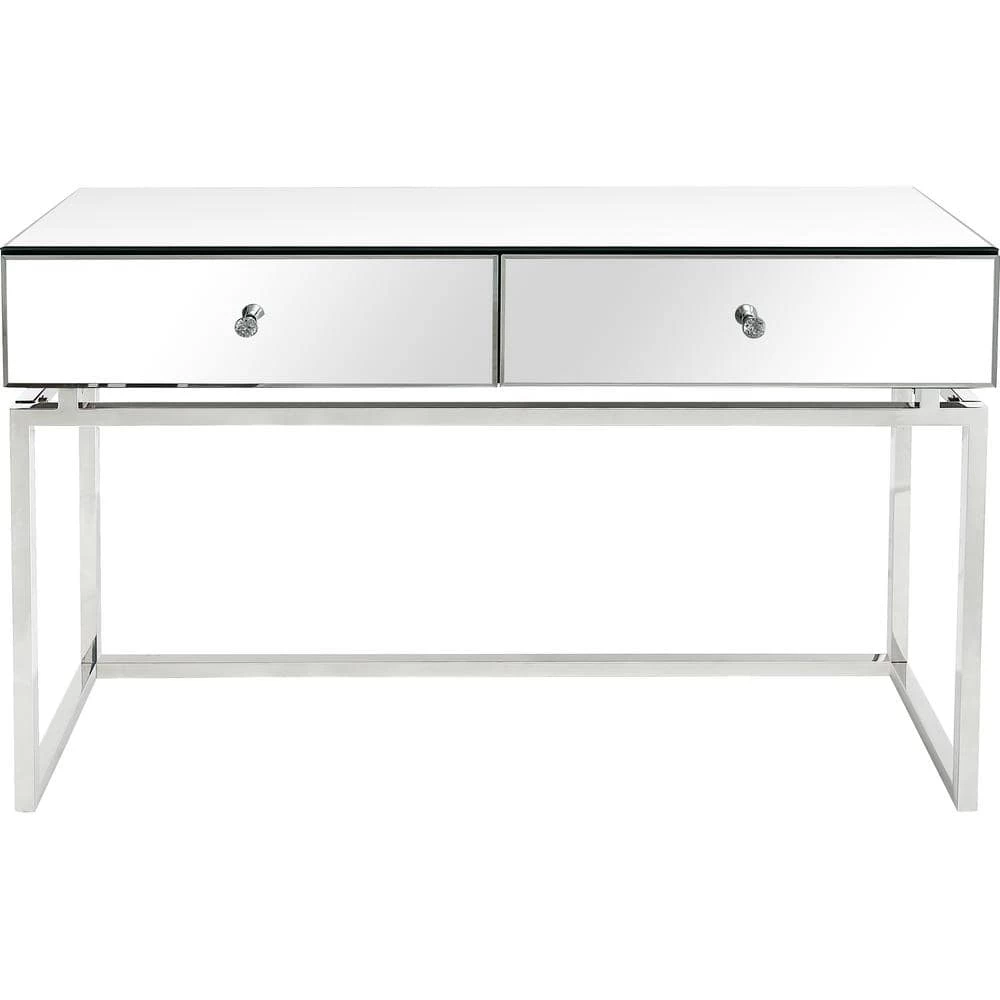Deals 🔔 Addison 48 in. Rectangle Silver Glass Console Table by Camden Isle ✨ 3 Deals 🔔 Addison 48 in. Rectangle Silver Glass Console Table by Camden Isle ✨