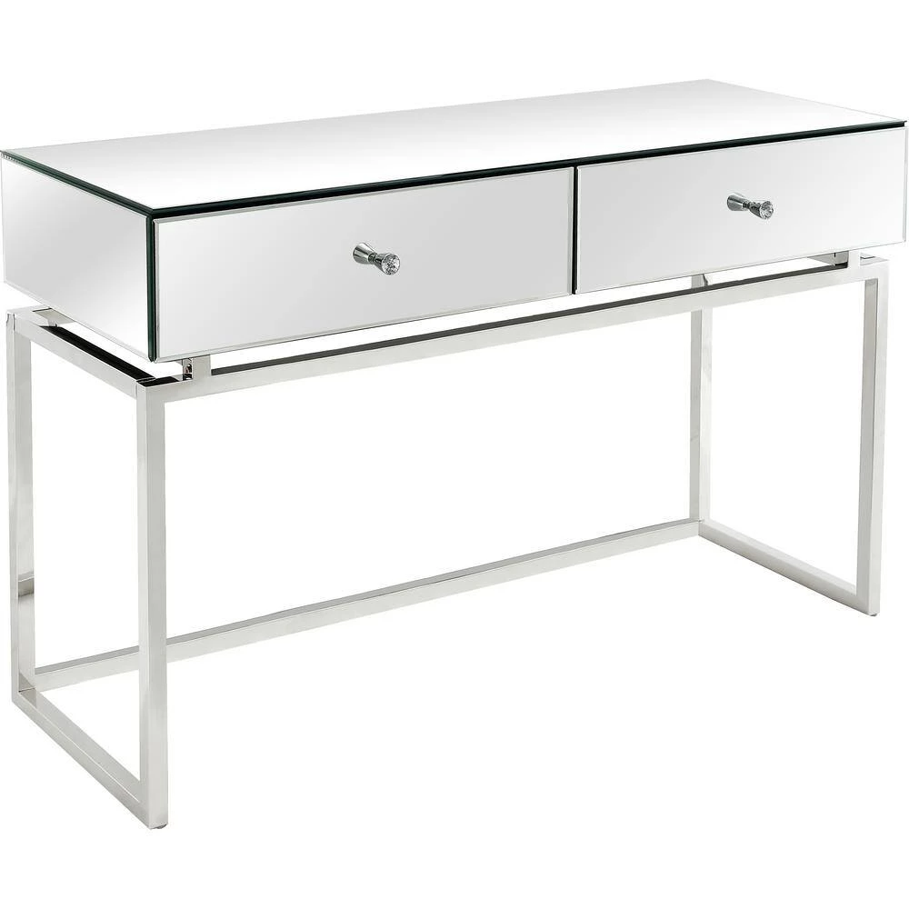 Deals 🔔 Addison 48 in. Rectangle Silver Glass Console Table by Camden Isle ✨ 4 Deals 🔔 Addison 48 in. Rectangle Silver Glass Console Table by Camden Isle ✨ - Image 2