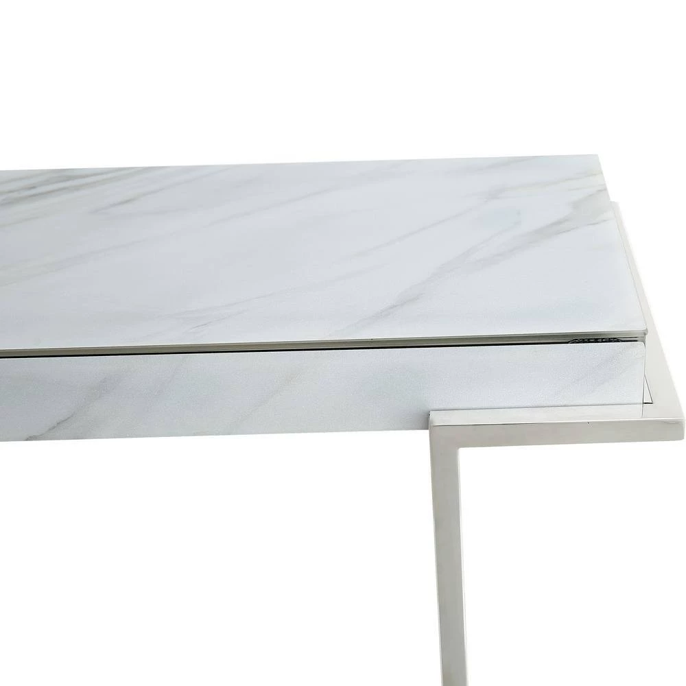 Coupon ❤️ Aldon 46 in. Rectangle Silver Faux Marble Console Table by Camden Isle 🤩 9 Coupon ❤️ Aldon 46 in. Rectangle Silver Faux Marble Console Table by Camden Isle 🤩 - Image 7