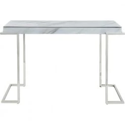 Coupon ❤️ Aldon 46 in. Rectangle Silver Faux Marble Console Table by Camden Isle 🤩