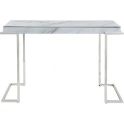 Top 10 👏 Aldon 15 in. Silver Rectangular Faux Marble Console Table with Mirror by Camden Isle 😉 -Outlet Camden Isle Store silver camden isle console tables 86546 4f 1000
